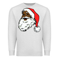 Oatmeal Heather black santa claus christmas Premium Sweatshirt - linhVisuals