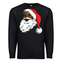 Black black santa claus christmas Premium Sweatshirt - linhVisuals