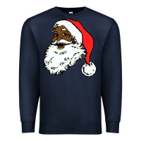 Navy black santa claus christmas Premium Sweatshirt - linhVisuals
