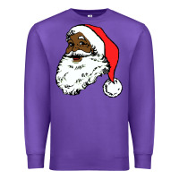 Purple black santa claus christmas Premium Sweatshirt - linhVisuals