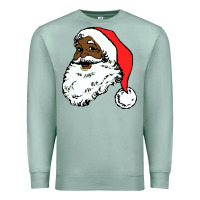 Seafoam black santa claus christmas Premium Sweatshirt - linhVisuals