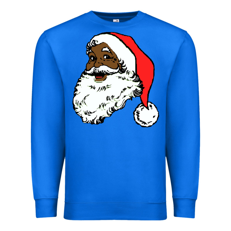 Black Santa Claus Christmas Premium Sweatshirt by linhVisuals | Teevron