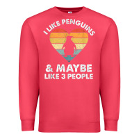 Cardinal i like penguins and 3 people vintage Premium Sweatshirt - linhVisuals