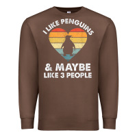 Chestnut i like penguins and 3 people vintage Premium Sweatshirt - linhVisuals