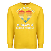 Lemon i like penguins and 3 people vintage Premium Sweatshirt - linhVisuals