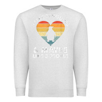 Oatmeal Heather i like penguins and 3 people vintage Premium Sweatshirt - linhVisuals