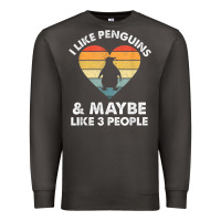 Smoke i like penguins and 3 people vintage Premium Sweatshirt - linhVisuals