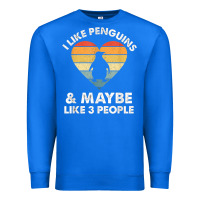 True Royal i like penguins and 3 people vintage Premium Sweatshirt - linhVisuals