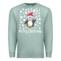 Seafoam penguin merry christmas with snow Premium Sweatshirt - linhVisuals
