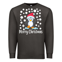 Smoke penguin merry christmas with snow Premium Sweatshirt - linhVisuals