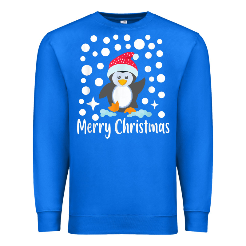 Penguin Merry Christmas With Snow Premium Sweatshirt by linhVisuals | Teevron