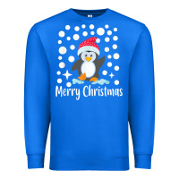 True Royal penguin merry christmas with snow Premium Sweatshirt - linhVisuals