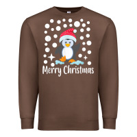Chestnut penguin merry christmas with snow Premium Sweatshirt - linhVisuals