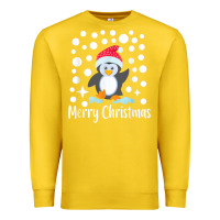 Lemon penguin merry christmas with snow Premium Sweatshirt - linhVisuals