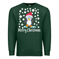 Sports Green penguin merry christmas with snow Premium Sweatshirt - linhVisuals
