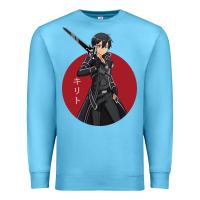 Ocean Blue Sword art online -kirito Premium Sweatshirt - linhVisuals