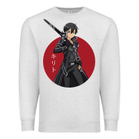 Oatmeal Heather Sword art online -kirito Premium Sweatshirt - linhVisuals