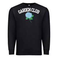 Black grandmillennial hydrangea style garden club Premium Sweatshirt - linhVisuals