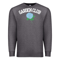 Charcoal Heather grandmillennial hydrangea style garden club Premium Sweatshirt - linhVisuals
