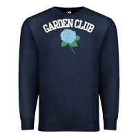 Navy grandmillennial hydrangea style garden club Premium Sweatshirt - linhVisuals