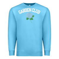 Ocean Blue grandmillennial hydrangea style garden club Premium Sweatshirt - linhVisuals