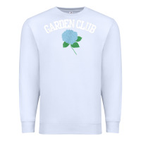 White grandmillennial hydrangea style garden club Premium Sweatshirt - linhVisuals