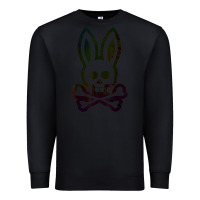 Black psychedelic bunny easter day, qsycho bunnies, easter 2022 Premium Sweatshirt - linhVisuals