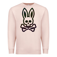 Pale Pink psychedelic bunny easter day, qsycho bunnies, easter 2022 Premium Sweatshirt - linhVisuals