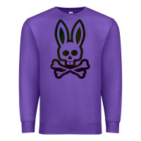 Purple psychedelic bunny easter day, qsycho bunnies, easter 2022 Premium Sweatshirt - linhVisuals