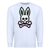 White psychedelic bunny easter day, qsycho bunnies, easter 2022 Premium Sweatshirt - linhVisuals