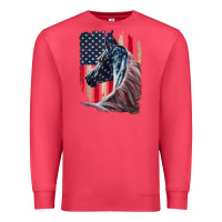 Cardinal patriotic horse american flag   horse vintage Premium Sweatshirt - linhVisuals