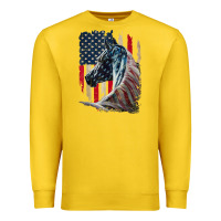 Lemon patriotic horse american flag   horse vintage Premium Sweatshirt - linhVisuals