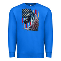 True Royal patriotic horse american flag   horse vintage Premium Sweatshirt - linhVisuals