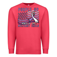 Cardinal purple up month of the military child Premium Sweatshirt - linhVisuals