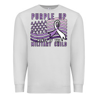 Dove Grey purple up month of the military child Premium Sweatshirt - linhVisuals
