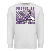 Oatmeal Heather purple up month of the military child Premium Sweatshirt - linhVisuals