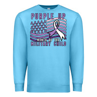 Ocean Blue purple up month of the military child Premium Sweatshirt - linhVisuals