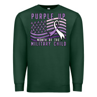 Sports Green purple up month of the military child Premium Sweatshirt - linhVisuals