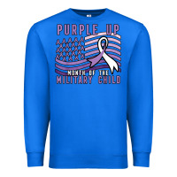 True Royal purple up month of the military child Premium Sweatshirt - linhVisuals