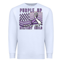 White purple up month of the military child Premium Sweatshirt - linhVisuals