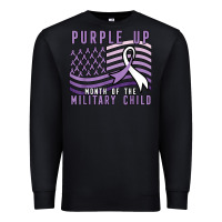 Black purple up month of the military child Premium Sweatshirt - linhVisuals