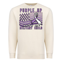 Sandshell purple up month of the military child Premium Sweatshirt - linhVisuals