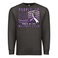 Smoke purple up month of the military child Premium Sweatshirt - linhVisuals