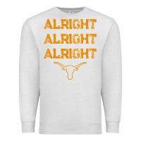 Oatmeal Heather texas pride state usa alright alright alright t shirt Premium Sweatshirt - linhVisuals