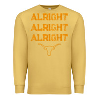 Antique Gold texas pride state usa alright alright alright t shirt Premium Sweatshirt - linhVisuals