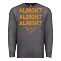 Charcoal Heather texas pride state usa alright alright alright t shirt Premium Sweatshirt - linhVisuals
