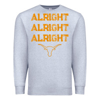 Heather Grey texas pride state usa alright alright alright t shirt Premium Sweatshirt - linhVisuals
