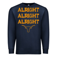 Navy texas pride state usa alright alright alright t shirt Premium Sweatshirt - linhVisuals