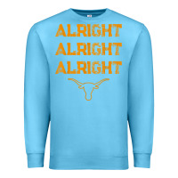 Ocean Blue texas pride state usa alright alright alright t shirt Premium Sweatshirt - linhVisuals