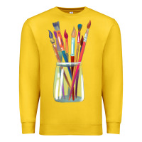 Lemon Paint Brushes Premium Sweatshirt - linhVisuals